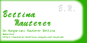 bettina mauterer business card